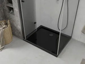 MEXEN/S - Lima sprchovací kút 90x120, transparent, čierna + čierna vanička so sifónom 856-090-120-70-00-4070B