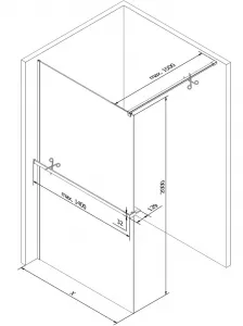 MEXEN/S - KIOTO Sprchová zástena WALK-IN s poličkou a držiakom uterákov 80 x 200, grafit 8 mm, chróm 800-080-121-01-40