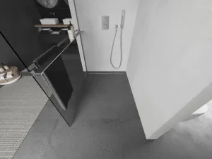 MEXEN/S - KIOTO Sprchová zástena WALK-IN s poličkou a držiakom uterákov 100 x 200, transparent 8 mm, chróm 800-100-121-01-00