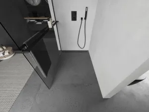 MEXEN/S - Kioto+ Sprchová zástena WALK-IN s poličkou a držiakom uterákov 95 x 200, transparent, čierna 800-095-121-70-00