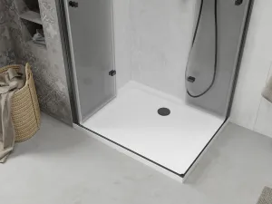 MEXEN/S - Lima Duo sprchovací kút 80x70, transparent, čierna + vanička so sifónom 856-080-070-70-02-4010B