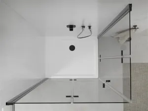 MEXEN/S - Lima Duo sprchovací kút 80x70, transparent, čierna + vanička so sifónom 856-080-070-70-02-4010B