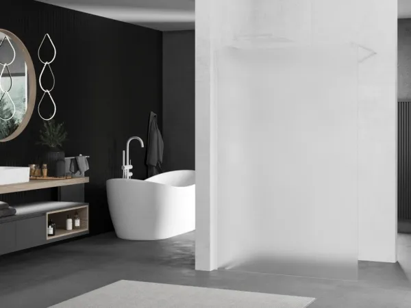 MEXEN/S - KIOTO Sprchová zástena WALK-IN 120 x 200, dekor jinovatka 8 mm, biela 800-120-101-20-30