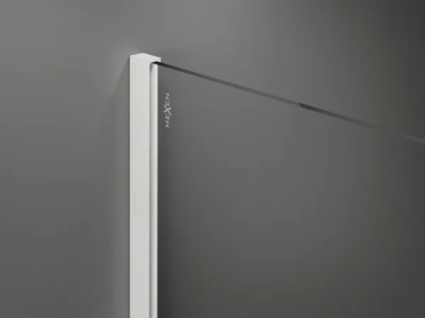 MEXEN/S - KIOTO Sprchová zástena WALK-IN 80 x 200, grafit 8 mm, biela 800-080-101-20-40