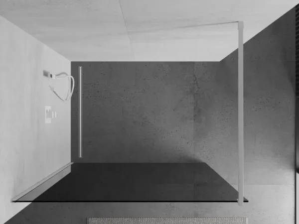 MEXEN/S - KIOTO Sprchová zástena WALK-IN 80 x 200, grafit 8 mm, biela 800-080-101-20-40