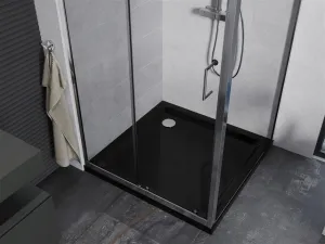 MEXEN/S - Apia Sprchovací kút 90x90, transparent, chróm + vanička so sifónom 840-090-090-01-00-4070