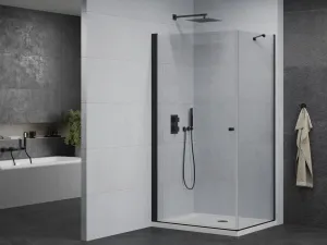 MEXEN/S - Pretória sprchovací kút 100x70, transparent, čierna + sprchová vanička vrátane sifónu 852-100-070-70-00-4010B