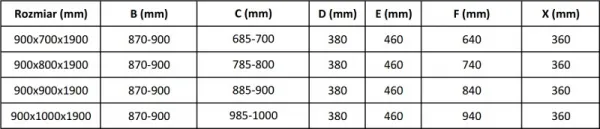 MEXEN/S - APIA sprchovací kút 90x70, dekor - pruhy, chróm 840-090-070-01-20