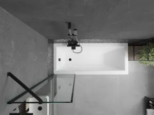 MEXEN/S - Next vaňová zástena FIX 50 x 150, čierna dekor, čierna 895-050-000-00-70-70