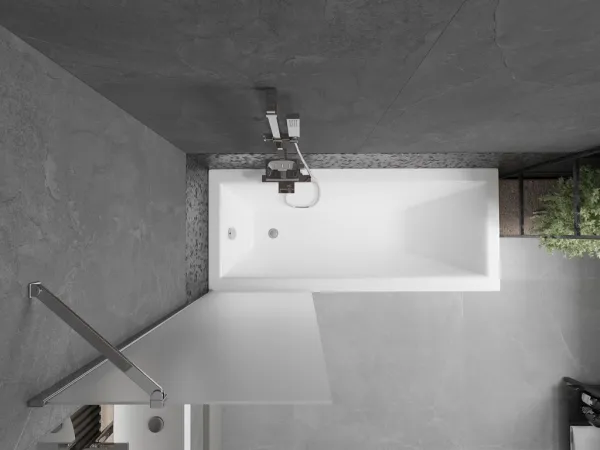 MEXEN/S - Next vaňová zástena FIX 60 x 150, dekor, chróm 895-060-000-00-30-01