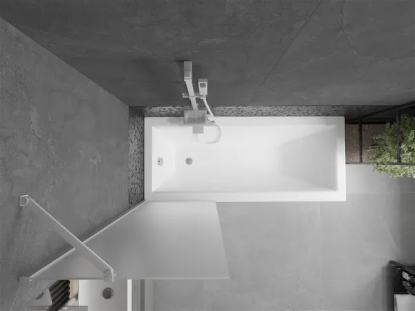 MEXEN/S - Next vaňová zástena FIX 60 x 150, dekor, biela 895-060-000-00-30-20