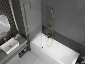 MEXEN/S - Next vaňová zástena FIX 60 x 150, dekor, zlatá 895-060-000-00-30-50