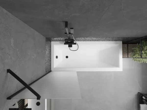 MEXEN/S - Next vaňová zástena FIX 60 x 150, dekor, čierna 895-060-000-00-30-70