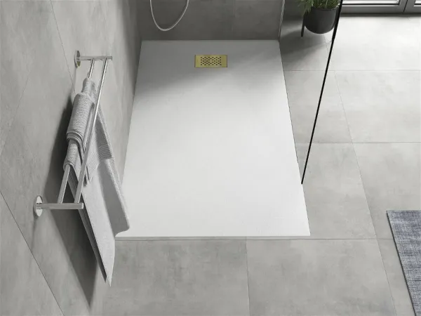 MEXEN/S - Hugo sprchová vanička SMC 140x90, biela, krytka zlatá 42109014-G