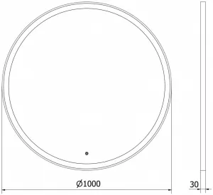 MEXEN - Esso zrkadlo s osvetlením 100, LED 6000K zlatý rám 9825-100-100-611-50