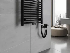 MEXEN/S - Ares radiátor + vykurovacia tyč 1800 x 600 mm, 1200 W, čierna W102-1800-600-6120-70