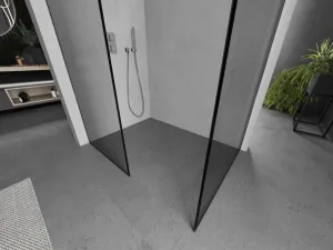 MEXEN/S - Kioto Sprchová zástena Walk-in 100 x 70, čierny vzor, chróm 800-100-202-01-70-070