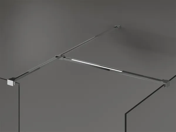 MEXEN/S - Kioto Sprchová zástena Walk-in 110 x 100, čierny vzor, chróm 800-110-202-01-70-100