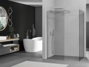 MEXEN/S - Kioto Sprchová zástena WALK-IN 85 x 70, transparent, chróm 800-085-202-01-00-070