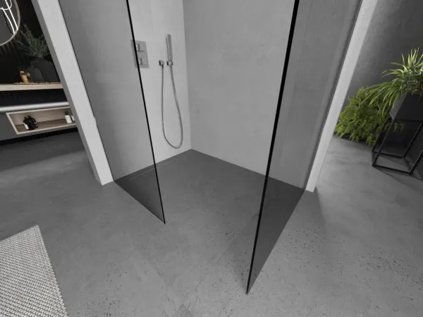 MEXEN/S - Kioto Sprchová zástena WALK-IN 85 x 80, transparent, chróm 800-085-202-01-00-080