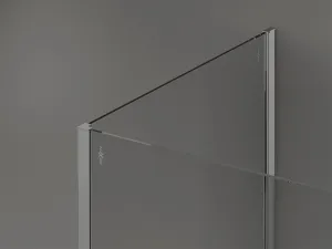 MEXEN/S - Kioto Sprchová zástena WALK-IN 100 x 95, transparent, chróm 800-100-212-01-00-095