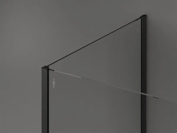 MEXEN/S - Kioto Sprchová zástena WALK-IN 100 x 80, transparent, čierna 800-100-212-70-00-080