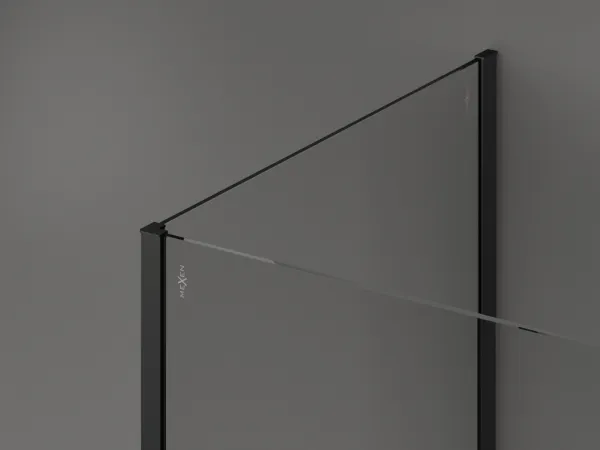 MEXEN/S - Kioto Sprchová zástena WALK-IN 100 x 70, transparent, čierna 800-100-212-70-00-070