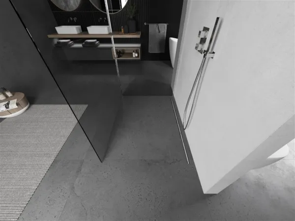 MEXEN/S - Kioto Sprchová zástena WALK-IN 100 x 85, transparent, chróm 800-100-212-01-00-085