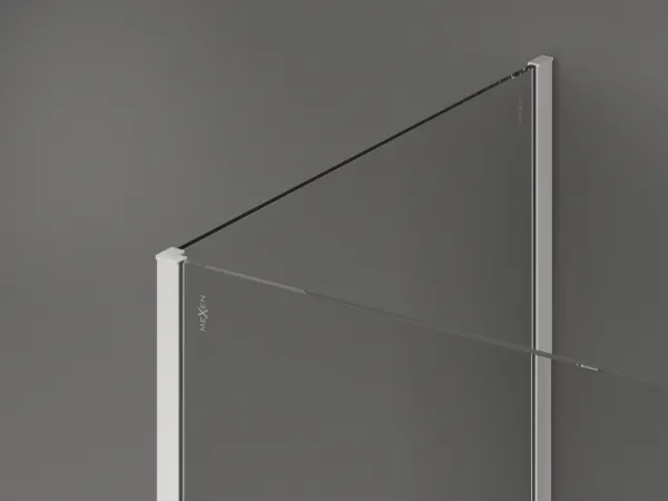 MEXEN/S - Kioto Sprchová zástena WALK-IN 100 x 85, transparent, biela 800-100-212-20-00-085