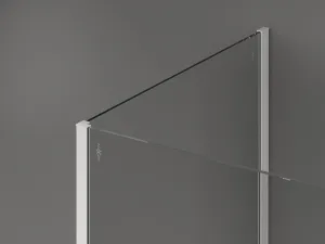 MEXEN/S - Kioto Sprchová zástena WALK-IN 100 x 85, transparent, biela 800-100-212-20-00-085