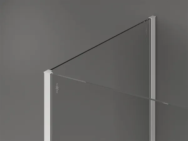 MEXEN/S - Kioto Sprchová zástena WALK-IN 100 x 75, transparent, biela 800-100-212-20-00-075