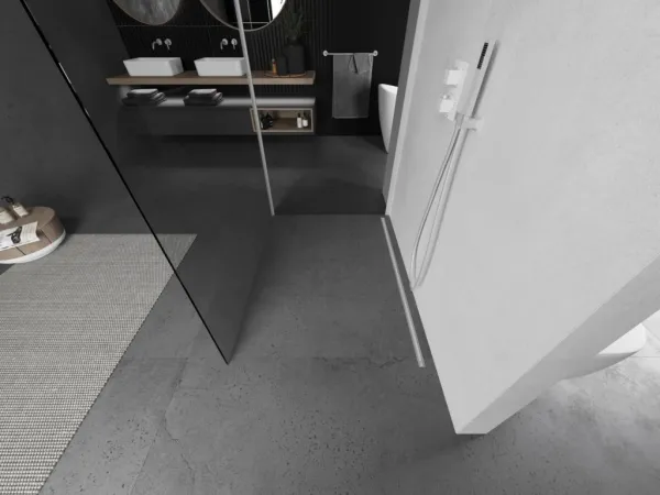 MEXEN/S - Kioto Sprchová zástena WALK-IN 100 x 75, transparent, biela 800-100-212-20-00-075
