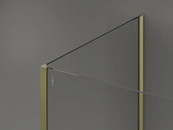 MEXEN/S - Kioto Sprchová zástena WALK-IN 90 x 85, transparent, zlatá 800-090-212-50-00-085