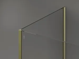 MEXEN/S - Kioto Sprchová zástena WALK-IN 90 x 85, transparent, zlatá 800-090-212-50-00-085