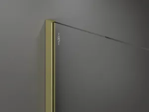 MEXEN/S - Kioto Sprchová zástena WALK-IN 70 x 200, grafit 8 mm, zlatá kartáčovaná 800-070-101-55-40