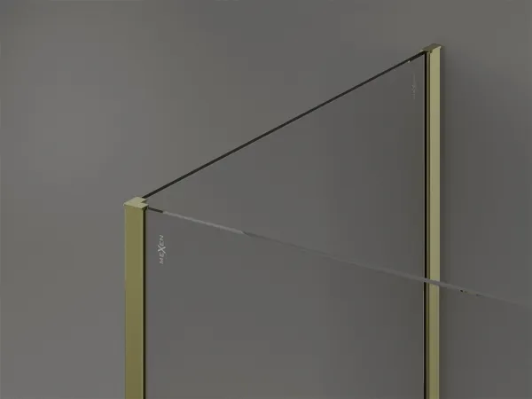 MEXEN/S - Kioto Sprchová zástena WALK-IN 110 x 95, transparent, zlatá 800-110-212-50-00-095