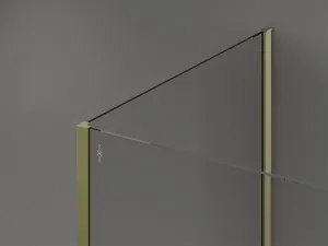 MEXEN/S - Kioto Sprchová zástena WALK-IN 110 x 95, transparent, zlatá 800-110-212-50-00-095
