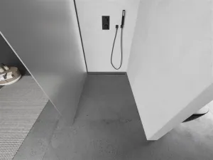 MEXEN/S - Kioto L Sprchová zástena WALK-IN 120 x 200, dekor, čierna 800-120-103-70-30