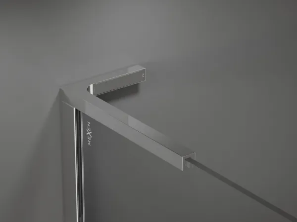 MEXEN/S - Kioto L Sprchová zástena WALK-IN 90 x 200, grafit, chróm 800-090-103-01-40