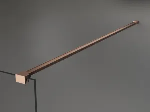 MEXEN/S - Kioto Sprchová zástena WALK-IN 70 x 200, grafit 8 mm, meď kartáčovaná 800-070-101-65-40