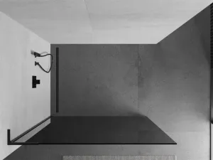 MEXEN/S - Kioto L Sprchová zástena WALK-IN 90 x 200, grafit, čierna 800-090-103-70-40