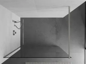 MEXEN/S - Kioto Sprchová zástena WALK-IN 95 x 200, transparent 8 mm, nikel kartáčovaná 800-095-101-97-00