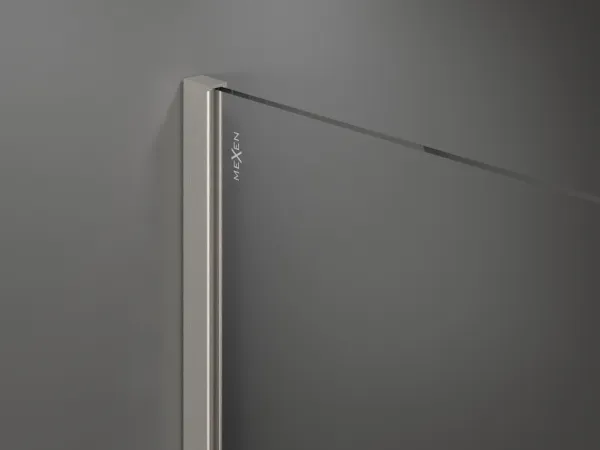 MEXEN/S - Kioto Sprchová zástena WALK-IN 70 x 200, grafit 8 mm, nikel kefovaná 800-070-101-97-40