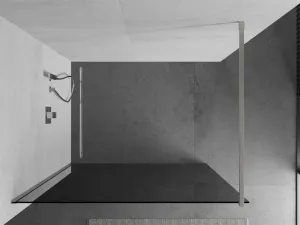 MEXEN/S - Kioto Sprchová zástena WALK-IN 70 x 200, grafit 8 mm, nikel kefovaná 800-070-101-97-40