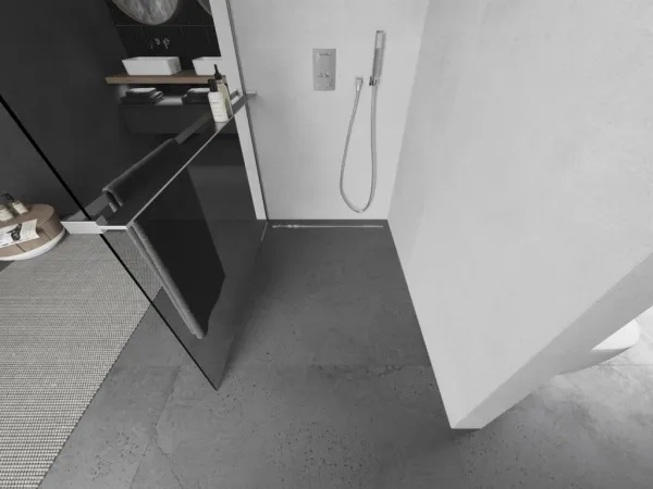 MEXEN/S - Kioto+ L Sprchová zástena WALK-IN s poličkou a držiakom uterákov 70 x 200, transparent, chróm 800-070-123-01-00