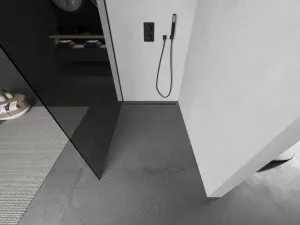 MEXEN/S - Kioto L Sprchová zástena WALK-IN 70 x 200, grafit, čierna 800-070-103-70-40
