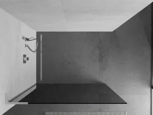 MEXEN/S - Kioto L Sprchová zástena WALK-IN 70 x 200, grafit, chróm 800-070-103-01-40