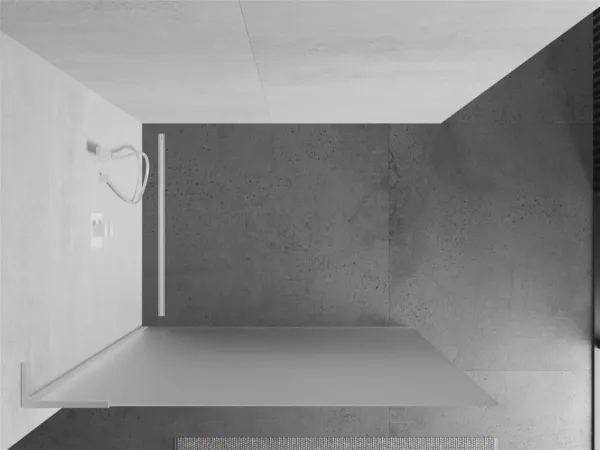 MEXEN/S - Kioto L Sprchová zástena WALK-IN 120 x 200, dekor, biela 800-120-103-20-30