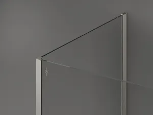 MEXEN/S - Kioto Sprchová zástena WALK-IN 110 x 75, transparent, nikel kefovaná 800-110-212-97-00-075