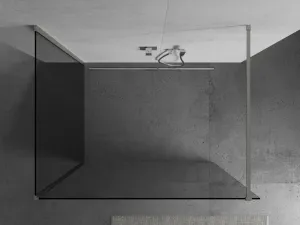 MEXEN/S - Kioto Sprchová zástena WALK-IN 100 x 75, transparent, nikel kefovaná 800-100-212-97-00-075